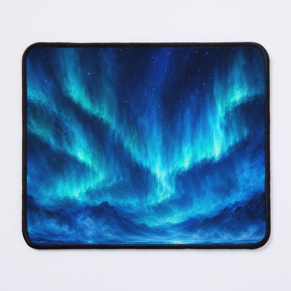 Item preview, Arctic Aurora Borealis Blue Mist Art designed and sold by irfanshikh.