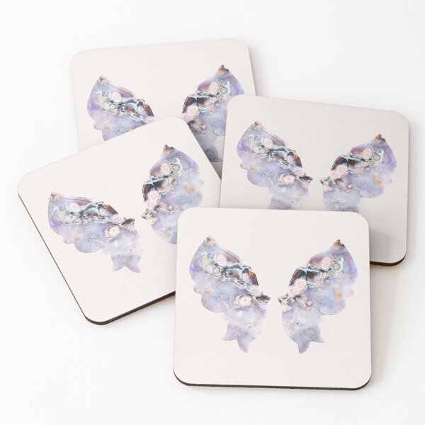 Item preview, Butterfly wings 'Liora' – Flower agate wings designed and sold by lavenderose-w.