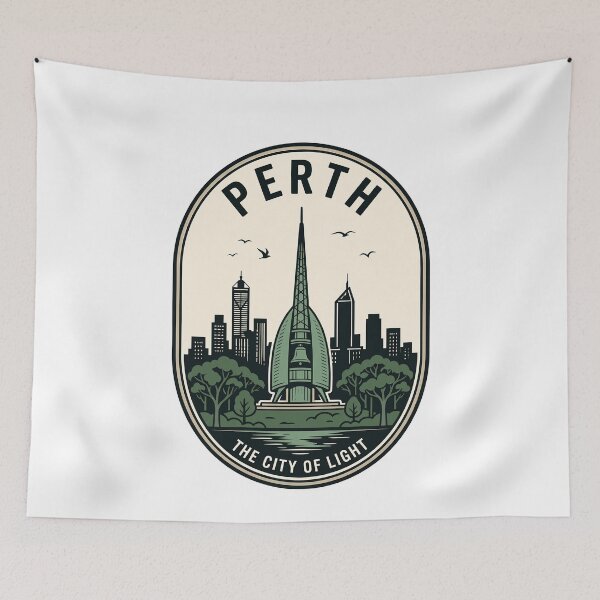 Item preview, Retro Perth Australia City of Light Skyline designed and sold by k3rstman1.