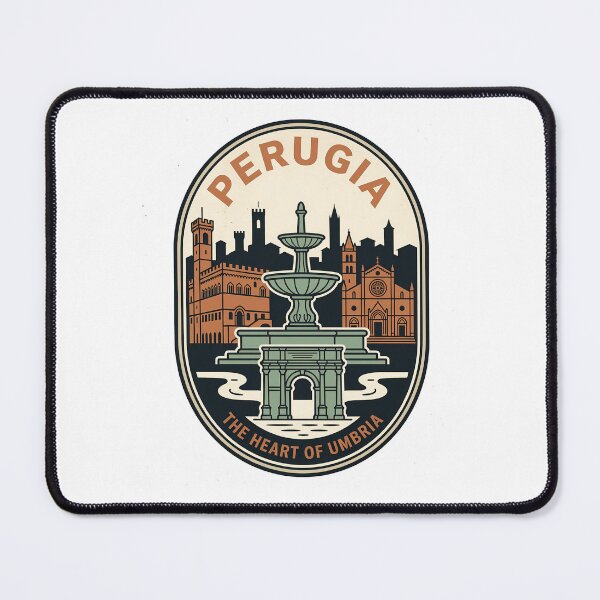 Item preview, Vintage Perugia Italy Travel Badge Heart of Umbria designed and sold by k3rstman1.