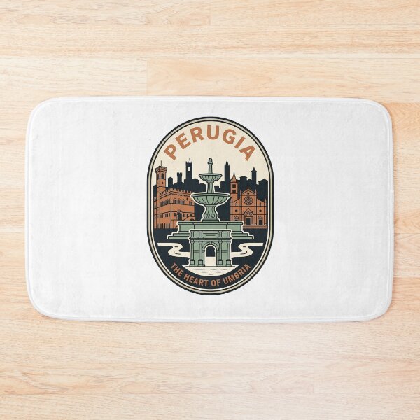 Item preview, Vintage Perugia Italy Travel Badge Heart of Umbria designed and sold by k3rstman1.