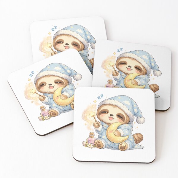 Item preview, Cute Sleepy Sloth Moon Wizard designed and sold by neonvael.