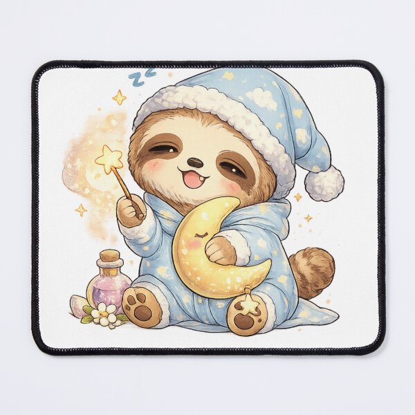 Item preview, Cute Sleepy Sloth Moon Wizard designed and sold by neonvael.