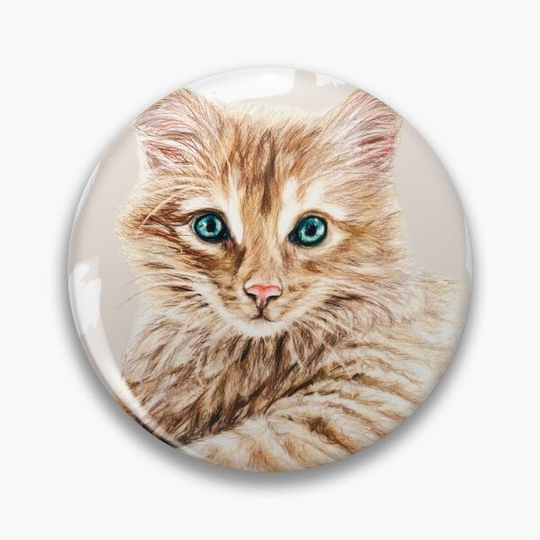Item preview, Cute long-haired ginger kitten designed and sold by NathBros.