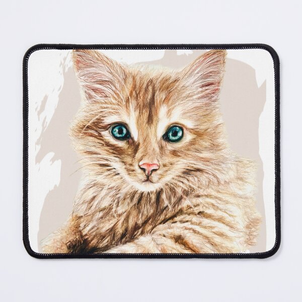 Item preview, Cute long-haired ginger kitten designed and sold by NathBros.