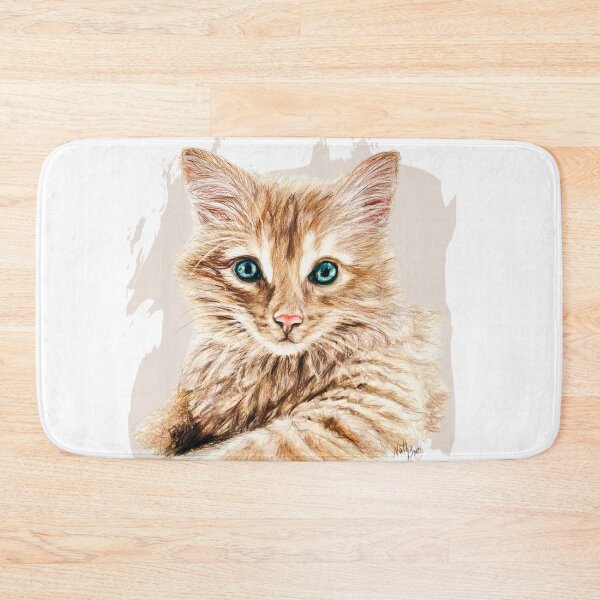 Item preview, Cute long-haired ginger kitten designed and sold by NathBros.