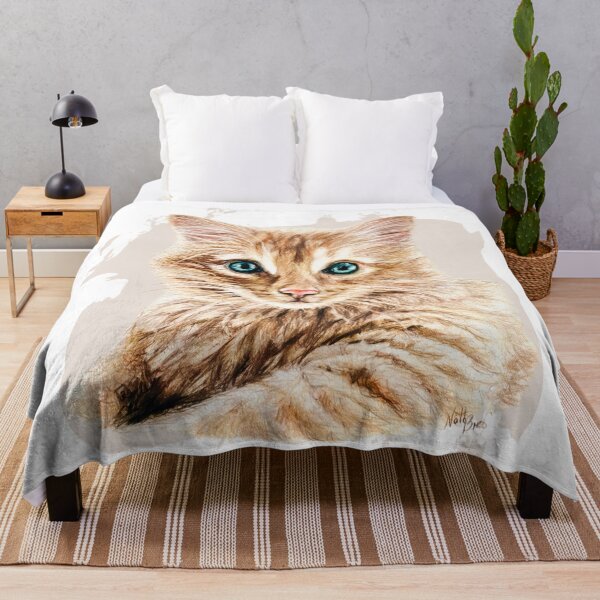 Item preview, Cute long-haired ginger kitten designed and sold by NathBros.