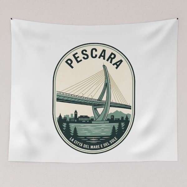 Item preview, Vintage Pescara Italy Travel Badge Ponte del Mare designed and sold by k3rstman1.