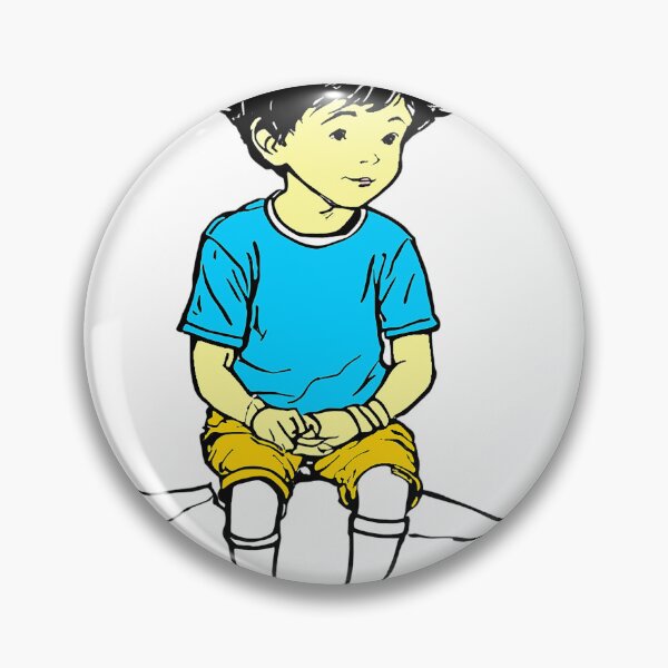 Item preview, Cute Thoughtful Little Boy Cartoon Illustration designed and sold by Gdmark.