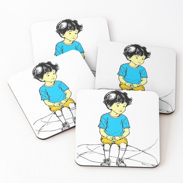 Item preview, Cute Thoughtful Little Boy Cartoon Illustration designed and sold by say_li03.