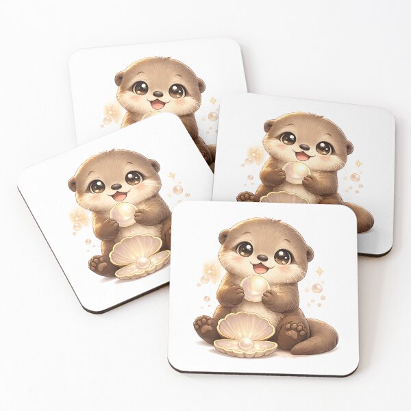 Item preview, Cute Kawaii Otter With Pearl designed and sold by neonvael.