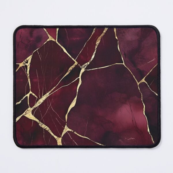 Item preview, Abstract Burgundy and Gold Marble Design designed and sold by ZedColors.