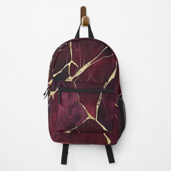 Item preview, Abstract Burgundy and Gold Marble Design designed and sold by ZedColors.