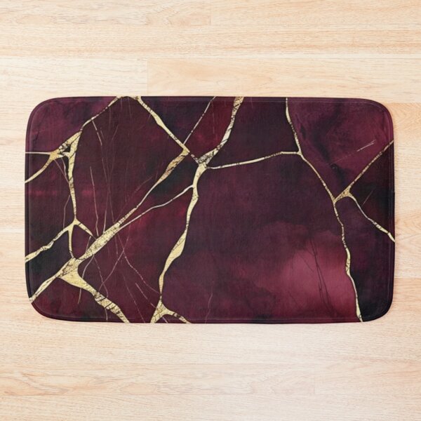 Item preview, Abstract Burgundy and Gold Marble Design designed and sold by ZedColors.