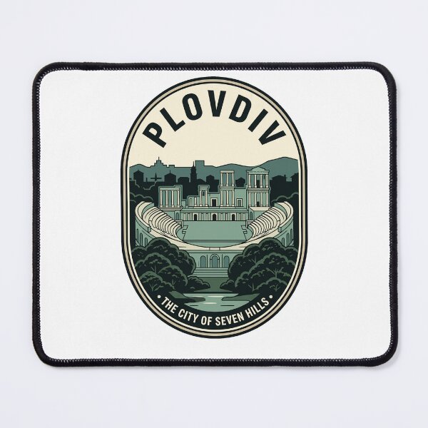 Item preview, Vintage Plovdiv Bulgaria Ancient Roman Theatre Badge designed and sold by k3rstman1.