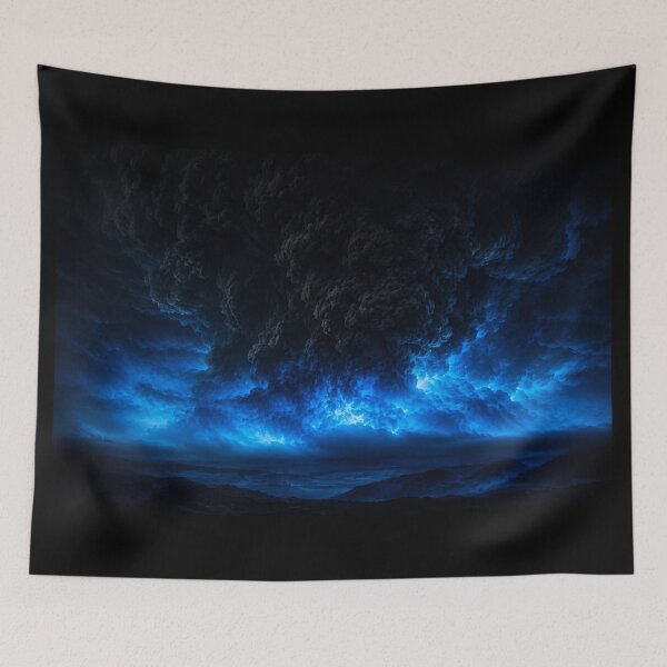 Item preview, Volcanic Dark Sky Blue Horizon Art designed and sold by irfanshikh.