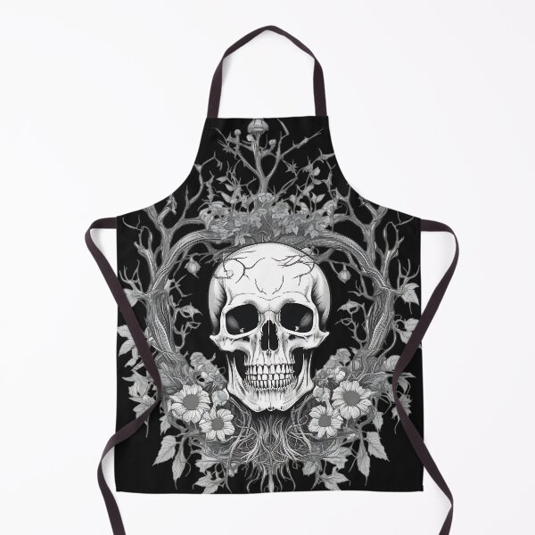 Item preview, Gothic Botanical Skull Roots Engraving designed and sold by DarkOriginArts.