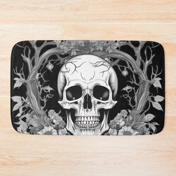 Item preview, Gothic Botanical Skull Roots Engraving designed and sold by DarkOriginArts.