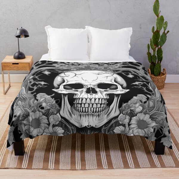 Item preview, Gothic Botanical Skull Roots Engraving designed and sold by DarkOriginArts.