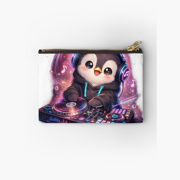 Item preview, Cute Penguin DJ With Headphones designed and sold by neonvael.