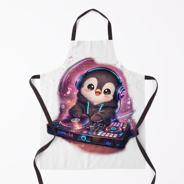 Item preview, Cute Penguin DJ With Headphones designed and sold by neonvael.