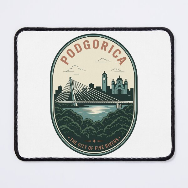 Item preview, Vintage Podgorica Montenegro Millennium Bridge Travel Badge designed and sold by k3rstman1.