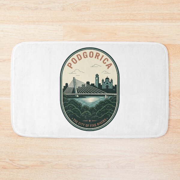 Item preview, Vintage Podgorica Montenegro Millennium Bridge Travel Badge designed and sold by k3rstman1.