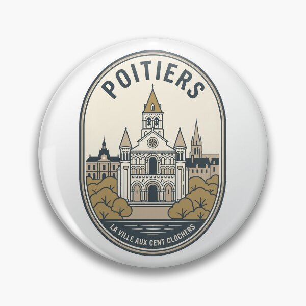 Item preview, Vintage Poitiers France City Travel Badge Emblem designed and sold by k3rstman1.