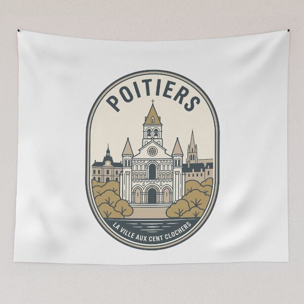 Item preview, Vintage Poitiers France City Travel Badge Emblem designed and sold by k3rstman1.