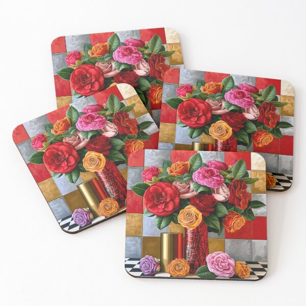 Item preview, Picasso Camellia Reverie – Cubist Floral Bouquet Art designed and sold by VelvetThornsArt.