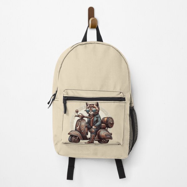 Item preview, Steampunk Cat Scooter – Whimsical Retro Adventure Design designed and sold by Dogandesighn.