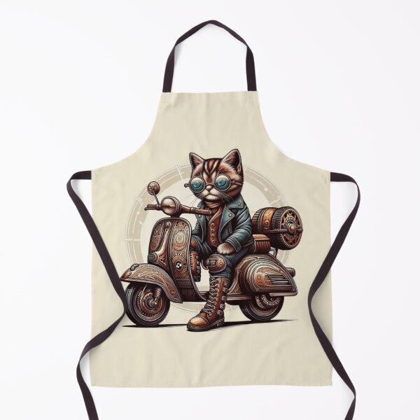 Item preview, Steampunk Cat Scooter – Whimsical Retro Adventure Design designed and sold by Dogandesighn.