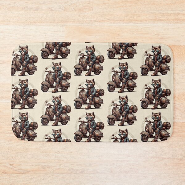 Item preview, Steampunk Cat Scooter – Whimsical Retro Adventure Design designed and sold by Dogandesighn.