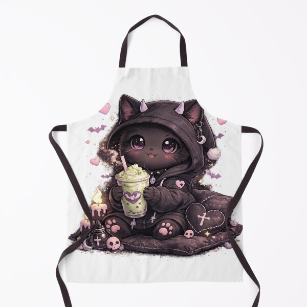 Item preview, Gothic Kawaii Cat With Boba designed and sold by neonvael.