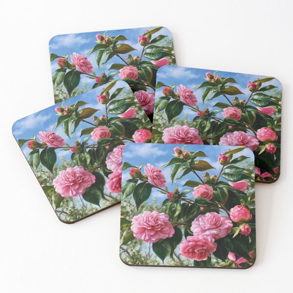 Item preview, Monet Camellia Garden – Romantic Impressionist Floral Art designed and sold by VelvetThornsArt.