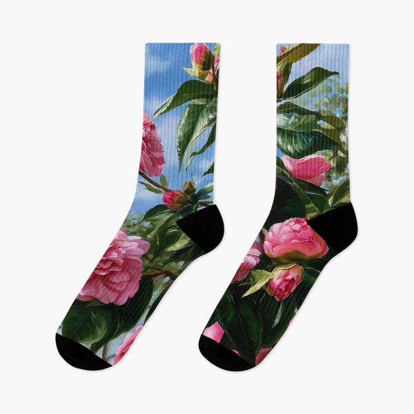 Item preview, Monet Camellia Garden – Romantic Impressionist Floral Art designed and sold by VelvetThornsArt.