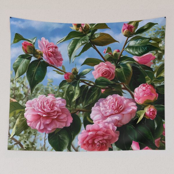 Item preview, Monet Camellia Garden – Romantic Impressionist Floral Art designed and sold by VelvetThornsArt.