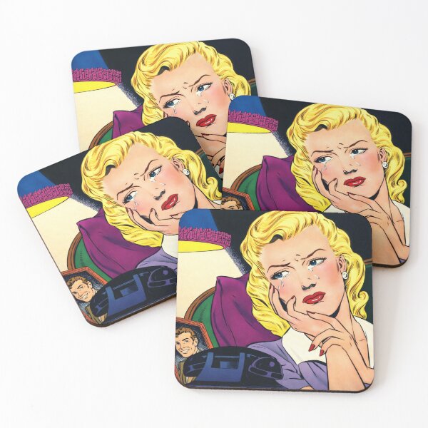 Item preview, Vintage Forlorn Romance Illustration – Classic 50s Soap‑Opera Comic Art designed and sold by Analog Aura .