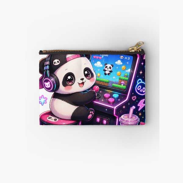 Item preview, Cute Panda Gamer Arcade Machine designed and sold by neonvael.