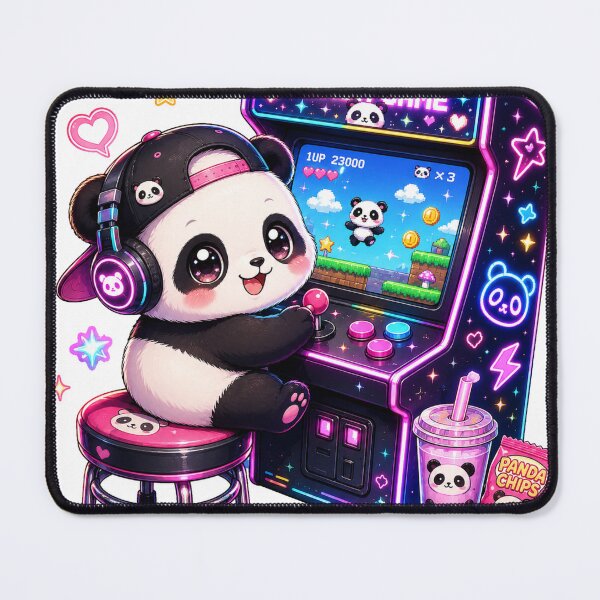 Item preview, Cute Panda Gamer Arcade Machine designed and sold by neonvael.