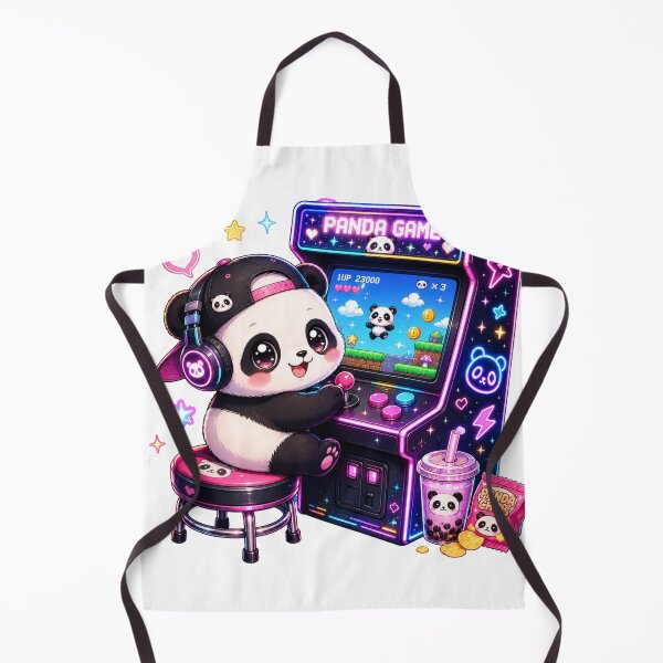 Item preview, Cute Panda Gamer Arcade Machine designed and sold by neonvael.