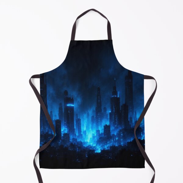Item preview, Cyberpunk Neon Blue City Fog Night Art designed and sold by irfanshikh.