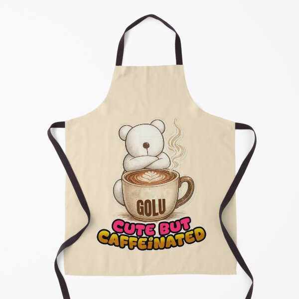 Item preview, Cute But Caffeinated Golu Bear Sticker designed and sold by Anjonn Vibes Designs.