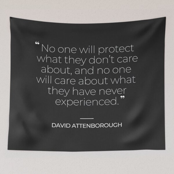 Item preview, David Attenborough Famous Quotes designed and sold by TonsPOD.