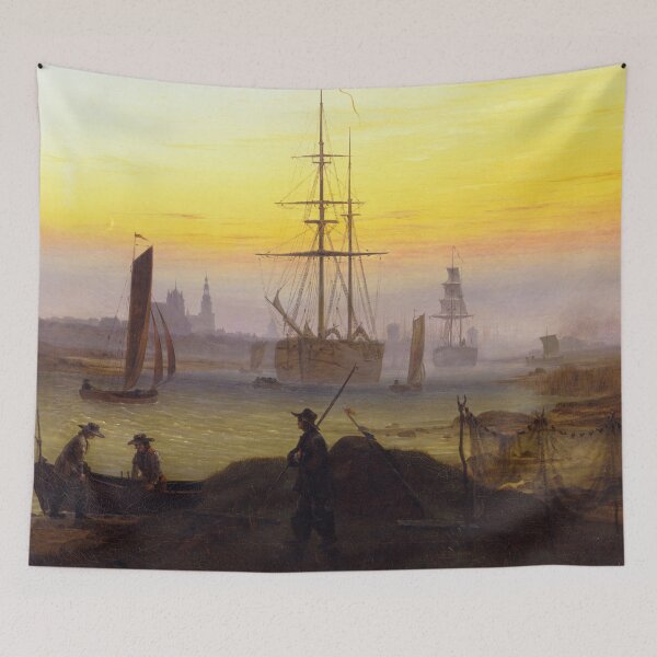 Item preview, The port of Greifswald. Caspar David Friedrich designed and sold by likiska.