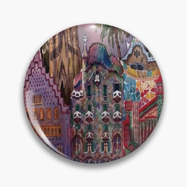 Item preview, Whimsical Park Guell Architecture Illustration designed and sold by posteriocrew.