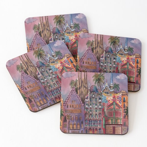 Item preview, Whimsical Park Guell Architecture Illustration designed and sold by POSTERIOCREW.