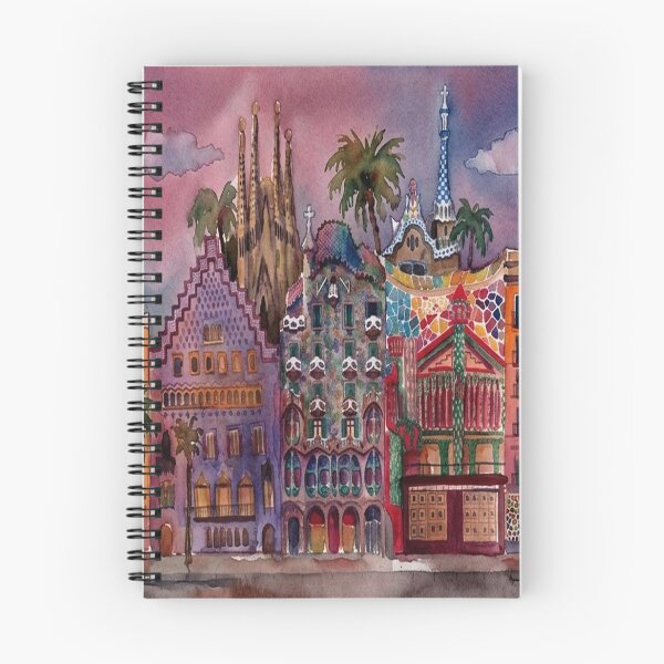 Item preview, Whimsical Park Guell Architecture Illustration designed and sold by posteriocrew.