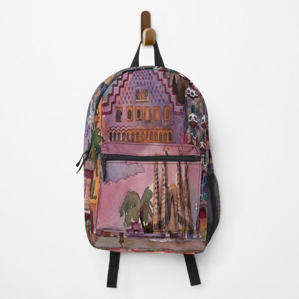 Item preview, Whimsical Park Guell Architecture Illustration designed and sold by posteriocrew.