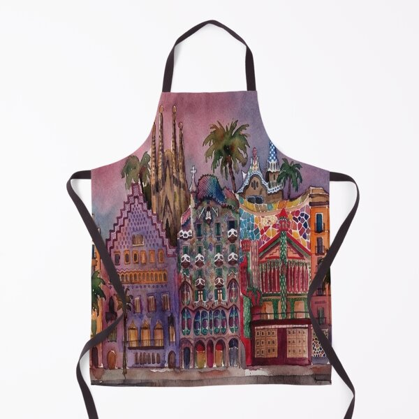Item preview, Whimsical Park Guell Architecture Illustration designed and sold by posteriocrew.